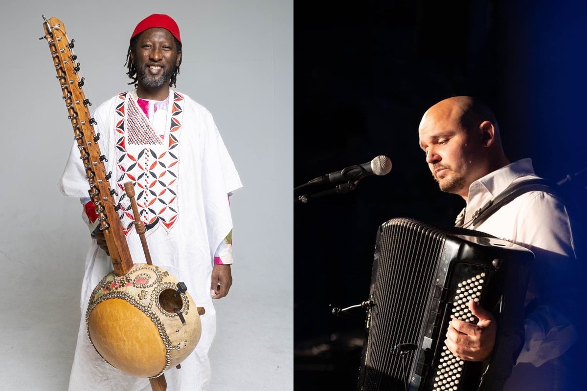 Ali Boulo Santo Cissoko à la kora et Jérémy Lohier à l'accordéon